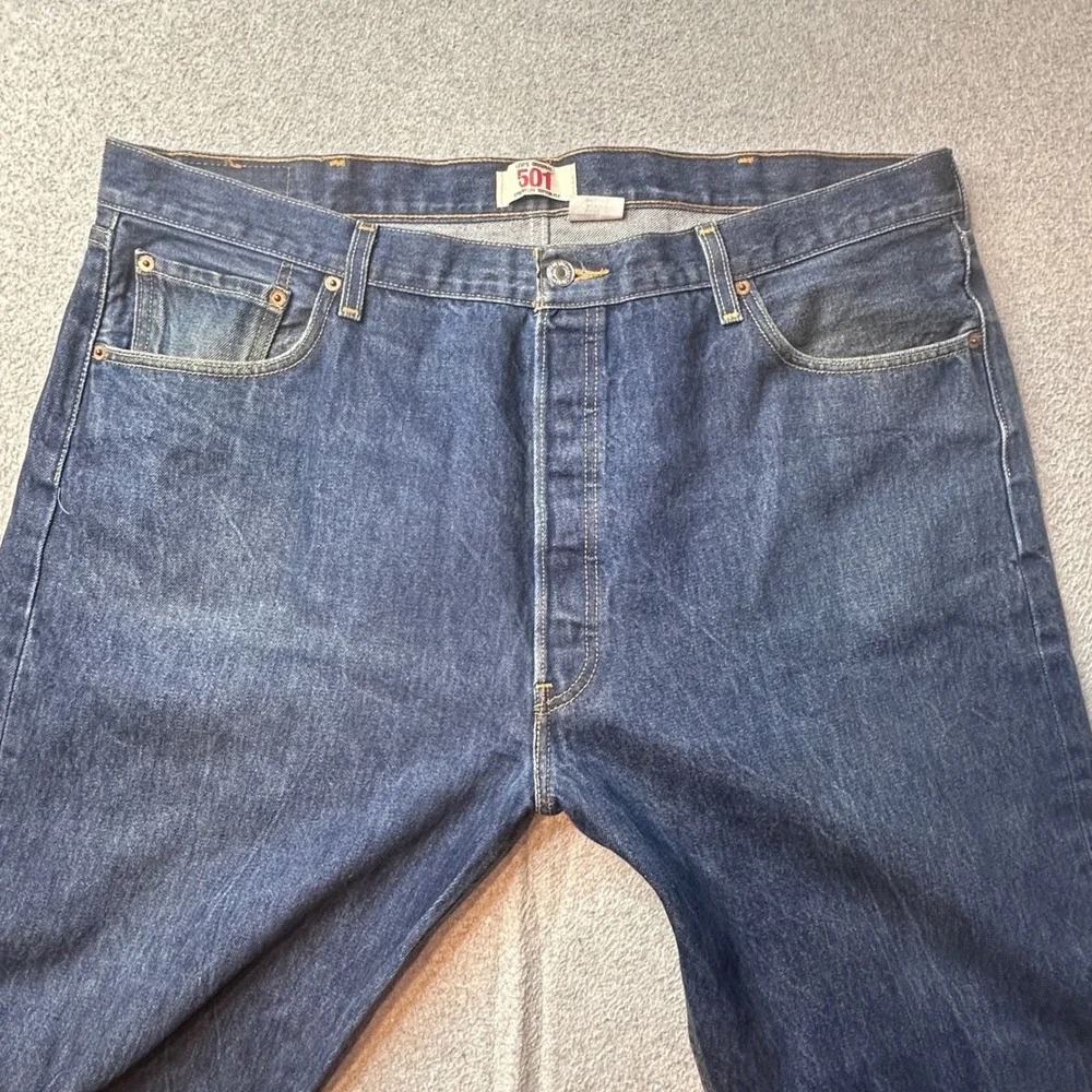 Vintage Levi's 501 Jeans Mens 44x30 (41x28) Blue Straight Leg Button Fly Denim